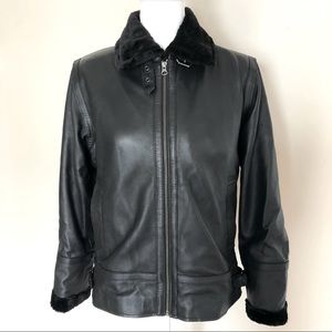 NOORA Women’s Black Pure Leather Jacket Size XS